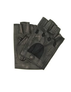 Guanto Guida In Nappa Mezze Dita Nero