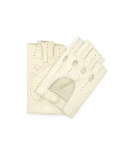 Guanto Nappa Da Guida Mezze Dita Panna