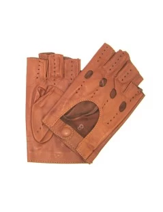 Guanto Guida In Nappa Mezze Dita Tan