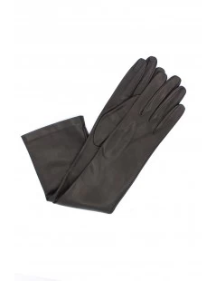 Guanto In Nappa 10bt Foderato Seta Nero