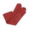 Guanto In Nappa 10bt Foderato Seta Rosso Scuro