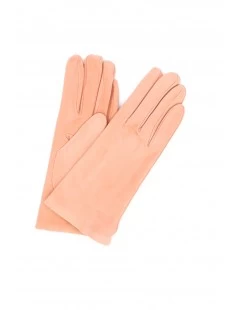Guanto Nappa Scamosciato Foderato Cashmere Rosa