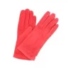 Guanto Nappa Scamosciato Foderato Cashmere Rosso