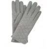 Guanto In Nappa Trapuntato 2bt Fodera Cashmere Grigio Perla