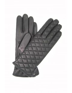 Guanto Trapuntato 2bt Fodera Cashmere Navy