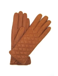 Guanto In Nappa Trapuntato 2bt Fodera Cashmere Tan