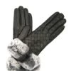 Guanto In Nappa Intrecciato Con Bordo Rex Nero