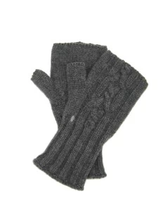 Manicotto 2bt In 100% Cashmere Treccia Grigio Scuro