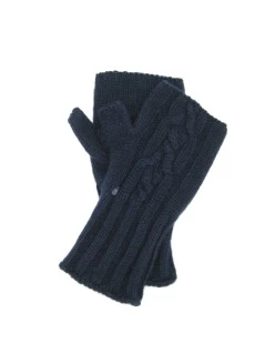 Manicotto 2bt In 100% Cashmere Treccia Navy