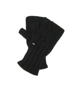 Manicotto 2bt In 100% Cashmere Treccia Nero