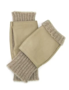Guanto Manicotto In Nappa 2bt Fodera Cashmere Toupe
