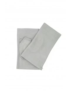 Manicotto In Nappa 2bt Foderato Seta Grigio Perla